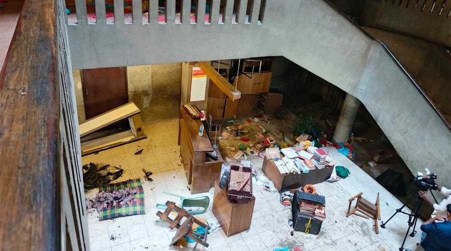 ছায়ানট ভবনে হামলা, অগ্নিসংযোগ ও লুটপাট, অজ্ঞাত ৩৫০ জনের বিরুদ্ধে মামলা