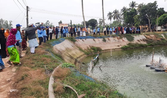 নাসিরনগর মৎস্য অধিদপ্তরের মাছচাষিদের নিয়ে অভিজ্ঞতা বিনিময় সফর