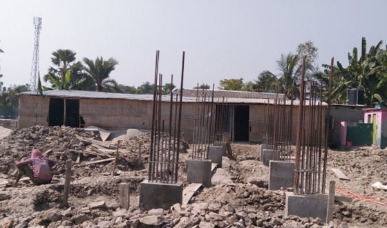 দয়ারঘাট সরকারি প্রাথমিক বিদ্যালয় ভবন নির্মান কাজে নজির বিহীন ধীরগতি