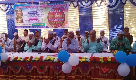 মান্দায় দাখিল পরীক্ষার্থীদের বিদায় সংবর্ধনা