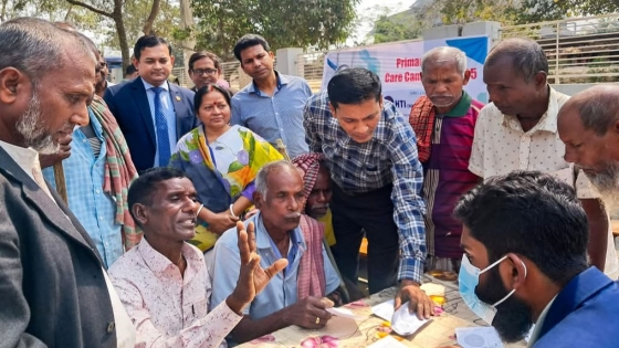 রাজশাহীতে এইচটিআইয়ের স্বাস্থ্যসেবা ক্যাম্প