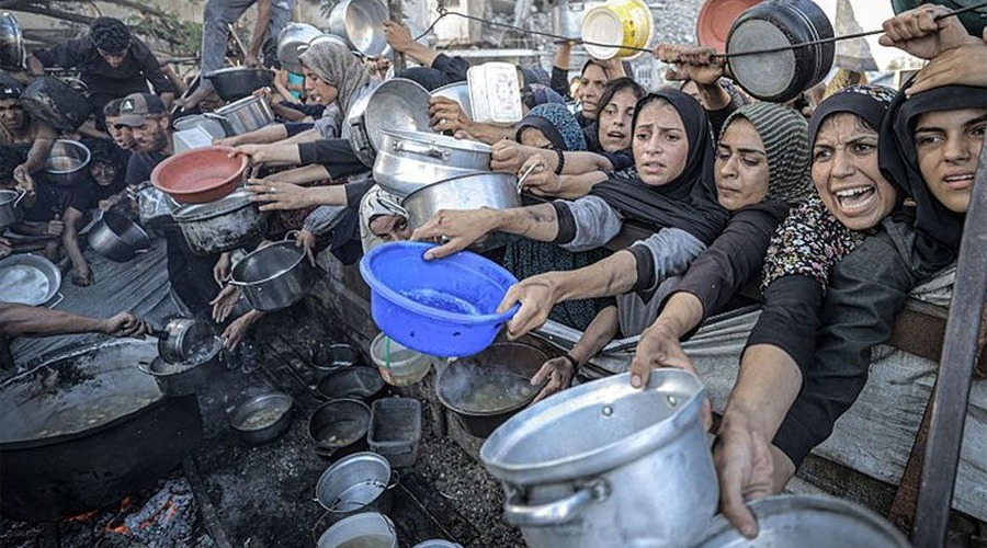 গাজায় অনাহারে ১০ মৃত্যু, হামলায় ১০০ নিহত