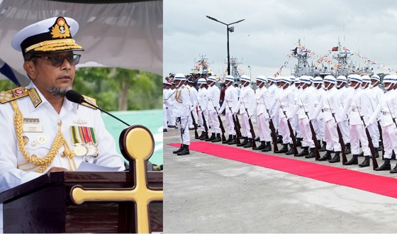 খুলনা শিপইয়ার্ডে নব-নির্মিত ৩টি ডাইভিং বোট কমিশনিং করলেন নৌবাহিনী প্রধান
