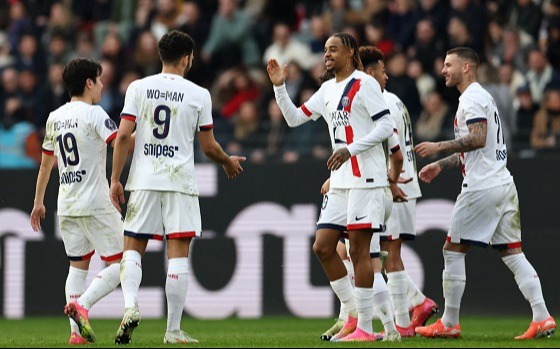 রেনেঁর জালে পিএসজির এক হালি গোল