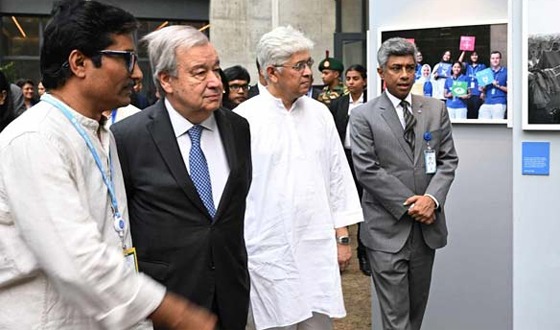 ঢাকায় জাতিসংঘ কমন প্রাঙ্গণ পরিদর্শন করলেন গুতেরেস
