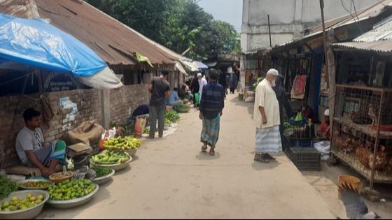 গজারিয়া রাস্তা দখল করে ভবেরচর বাজার, দুর্ভোগের শিকার যানবাহন ও চলাচলকারীরা