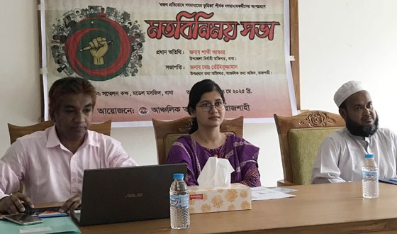 বাঘায় 'গুজব প্রতিরোধে গণমাধ্যমের ভূমিকা' শীর্ষক সভা