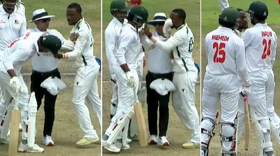 রিপন মণ্ডলের গায়ে আঘাত করলেন দুই প্রোটিয়া ক্রিকেটার