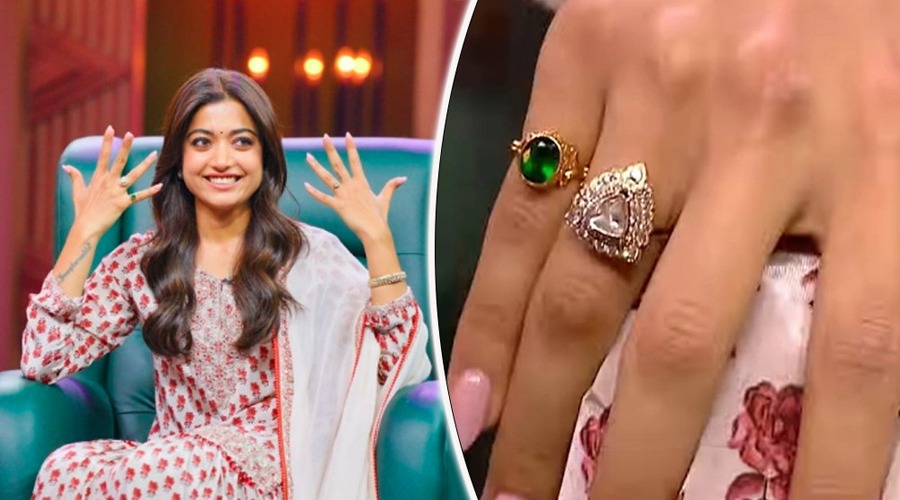 প্রথমবার প্রকাশ্যে বাগদানের আংটি দেখালেন রাশমিকা মান্দানা