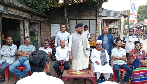 কয়রায় ধানের শীষের প্রার্থী মনিরুল হাসান বাপ্পিকে বিজয়ী করতে সভা