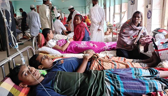 পোরশায় ডায়রিয়ায় আক্রান্ত হয়ে ৪৮ মাদ্রাসা শিক্ষার্থী হাসপাতালে