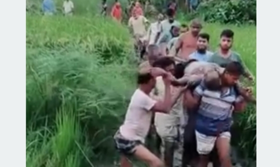 বাগমারায় বজ্রপাতে কৃষকের মৃত্যু