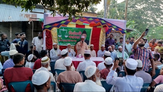 কাশিয়াডাঙ্গা বাজারে জামায়াতের নির্বাচনী পথসভা অনুষ্ঠিত