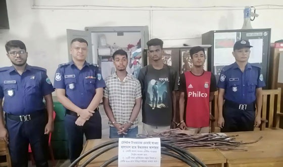 খাগড়াছড়িতে টেলিটক টাওয়ারে যন্ত্রাংশ চুরি, আটক ৩