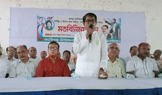 কালিগঞ্জে আসন্ন শারদীয় দুর্গাপূজা উপলক্ষে সভা