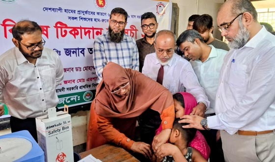 চাঁদপুর ও হাইমচরে হামের টিকাদান কর্মসূচির উদ্বোধন