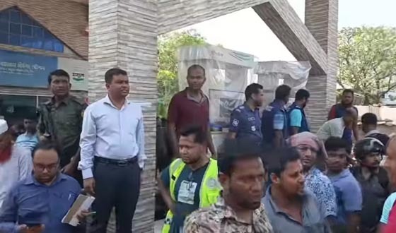 বুধহাটায় পেট্রোল পাম্পে মোবাইল কোর্ট