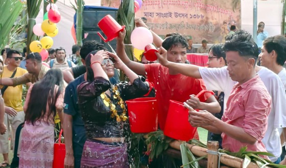 কুয়াকাটায় রাখাইনদের তিনদিন ব্যাপী বর্ষবরণ
