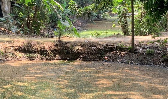 খালের উপর বাঁধ নির্মাণে জলাবদ্ধতা