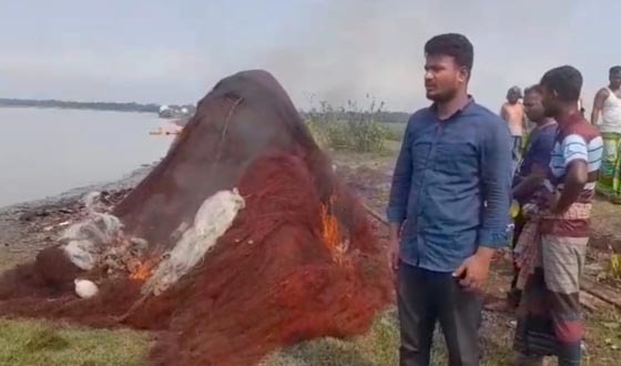 মেঘনায় অভিযানে রাক্ষুসে বেহুন্দী জাল জব্দ