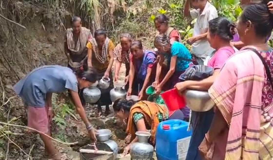 বাঘাইছড়ির দূর্গম পাহাড়ী এলাকায় খাবার পানির তীব্র সংকট
