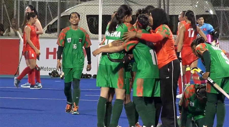 হংকংকে হারিয়ে ইতিহাস, প্রথমবার এশিয়ান গেমসে বাংলাদেশ নারী হকি দল