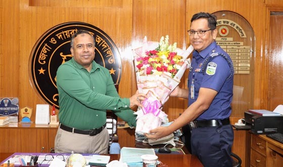 শেরপুরের নবাগত পুলিশ সুপারের সৌজন্য সাক্ষাৎ