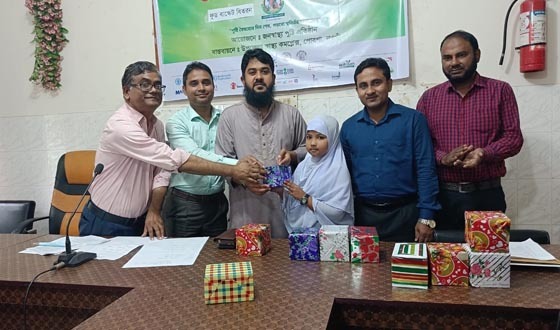 পোরশায় জাতীয় পুষ্টি সপ্তাহে ফুড বাস্কেট বিতরণ