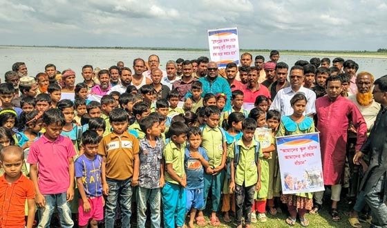 কুড়িগ্রামে ব্রহ্মপুত্রের ভাঙনে আতঙ্কে জনপদ