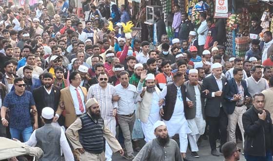 মণিরামপুরে ধানের শীষের প্রচার মিছিলে জনতার ঢল