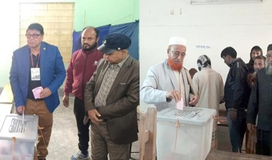 গাইবান্ধা-৩ আসনে বিএনপি জামায়াত প্রার্থী ভোট দিলেন