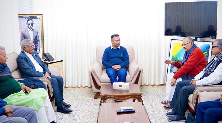তারেক রহমানের সঙ্গে বাম গণতান্ত্রিক জোটের নেতাদের বৈঠক