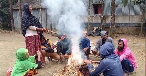 গারো পাহাড় এলাকায় তীব্র শীতে জনজীবন স্থবির