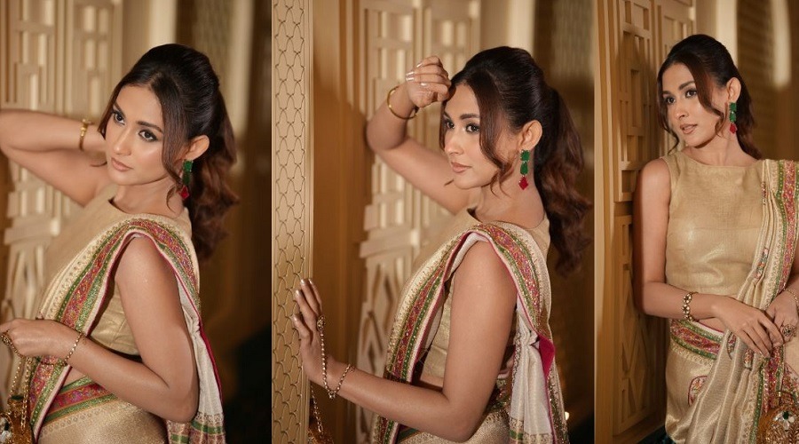 রাজকীয় লুকে ধরা দিলেন মেহজাবীন