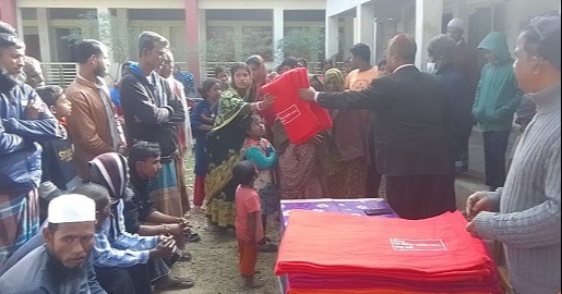 কমলগঞ্জে শীতার্তদের শীতবস্ত্র বিতরণ