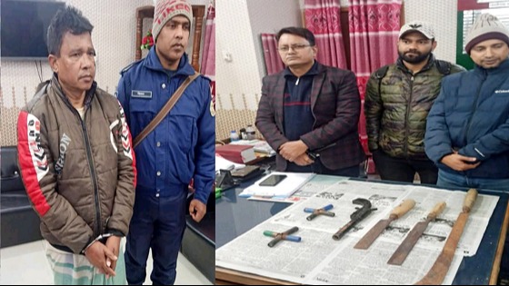 পাইপগান ও দেশীয় অস্ত্রসহ আওয়ামী লীগ নেতা গ্রেপ্তার