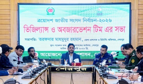 শেরপুরে ভিজিল্যান্স ও অবজারভেশন টিমের সভা