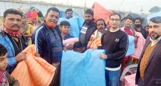 বাগমারায়  শীত বস্ত্র বিতরন