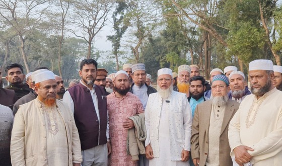 জামায়াত আমিরের জনসভাস্থলের মাঠ পরিদর্শন