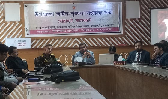 মোল্লাহাটে আইন-শৃঙ্খলা কমিটির মাসিক সভা