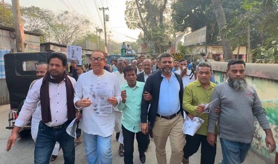 সোনারগাঁয়ে বিএনপি প্রার্থীর পক্ষে কামালের গণসংযোগ