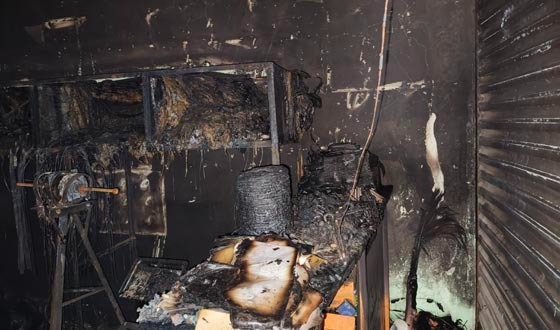 কালীগঞ্জে অগ্নিকান্ডে ইলেকট্রিক দোকান পুড়ে ছাই