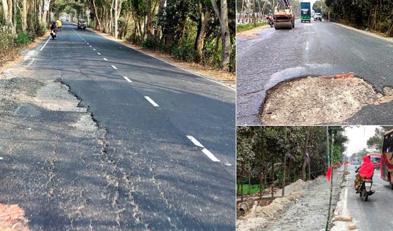 ঝুঁকিপূর্ণ ঢাকা-বরিশাল মহাসড়ক, নিরাপদ ঈদযাত্রা নিয়ে শঙ্কা