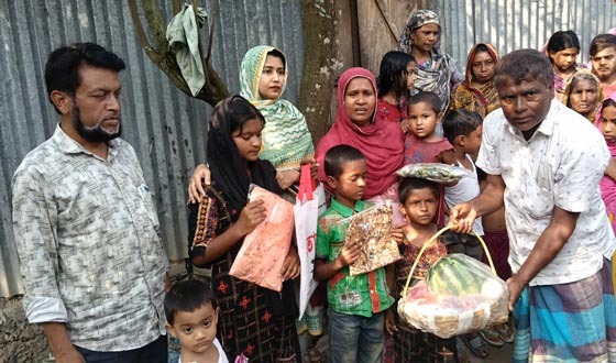 বজ্রাঘাতে নিহত প্রবাসী রাসেলের পরিবারের পাশে ইউএনও