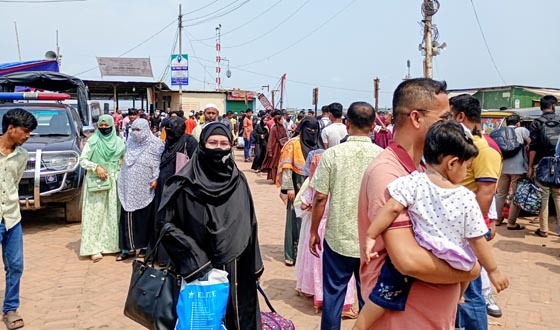 ঈদে ৭ দিনের ছুটিতে ঈদে ঘরমুখো মানুষের ঢল শুরু