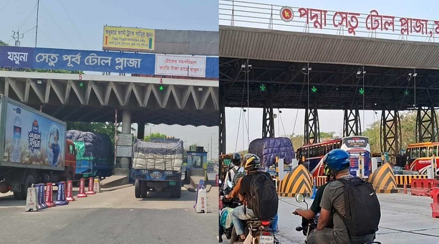 পদ্মা ও যমুনা সেতুতে যান চলাচল ও টোল আদায়ের নতুন রেকর্ড