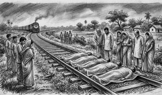 টাঙ্গাইলে ট্রেনে কাটা পড়ে পাঁচ পোশাক শ্রমিক নিহত