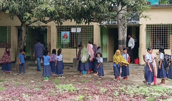 কালীগঞ্জে স্কুল মাঠ দখল করে সবজি চাষ