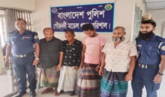 গৌরনদীতে চার জুয়াড়ী আটকের ঘটনায় মামলা